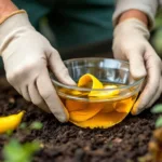 ein gärtner erklärt, wie die kombination aus bananenschale und essig effektiv im garten wirkt und pflanzen auf natürliche weise stärkt.