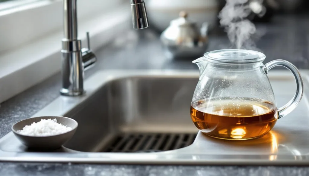 entdecken sie eine einfache salz- und heißwassermethode, um ihren abfluss effektiv fettfrei zu halten. praktische tipps für eine saubere und frei fließende rohrleitung.