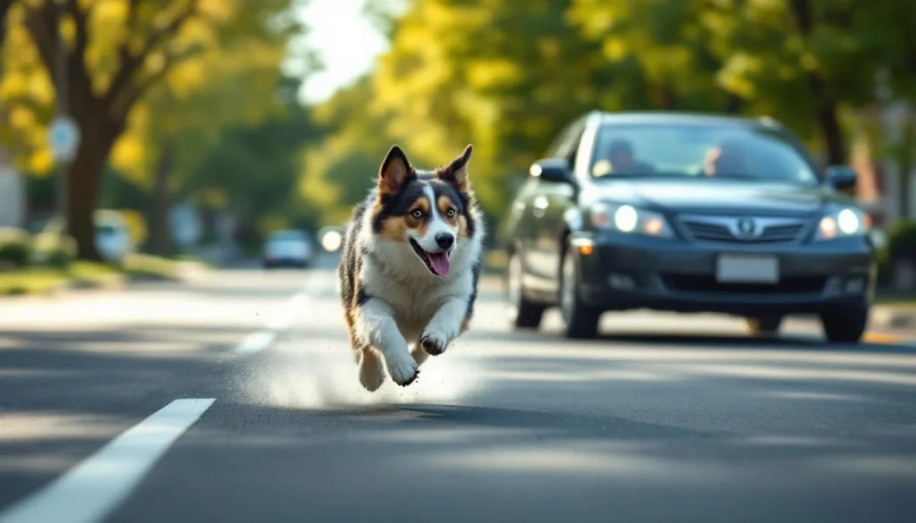 erfahren sie, warum ein hund verzweifelt einem auto hinterherjagt und wie die fahrerin durch bremsen auf die situation reagiert. ein faszinierender einblick in das verhalten von hunden im straßenverkehr.